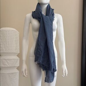 Remi & Reid Blue Fringed Scarf